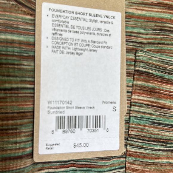 NWT Prana Foundation Short Sleeve V-Neck Sundried - Picture 2 of 2